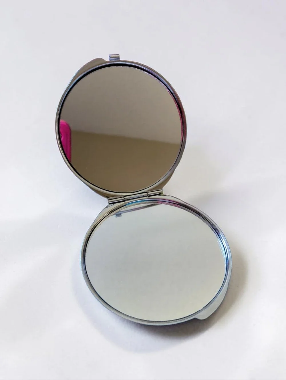 Clear/Silver Compact Mirror-Small